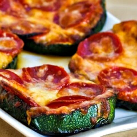 Grilled Zucchini Pizza Slices from