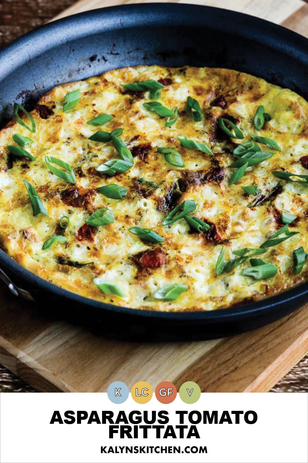 Pinterest image of Asparagus Tomato Frittata